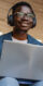 Young man studying on a laptop computer