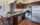 Apartment kitchen with bar seating