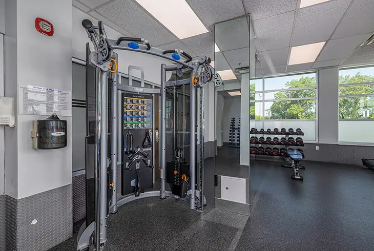Fitness center with multiple diffrent equipment options