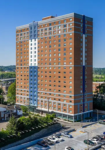 Aerial view of buildings