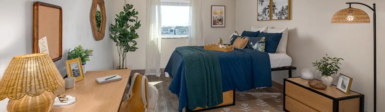 Furnished apartment bedroom